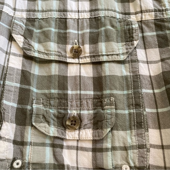 Red Head Shirt Mens 2XL Brown Green Button Up Short Sleeve Vented Fishing Plaid - Picture 8 of 9